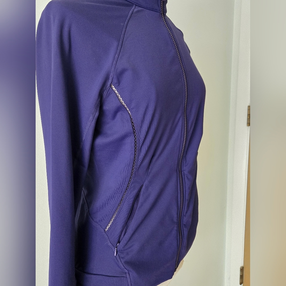 Women's Purple Full-Zip Active Jacket - Picture 3 of 5
